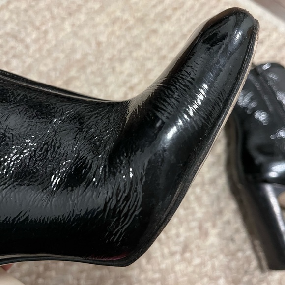 Rag and Bone Ellis Black Patent Leather Boots Ankle Booties - Picture 12 of 15